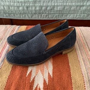 Clarks Loafer - Blue Suede Cuttout Design (New)